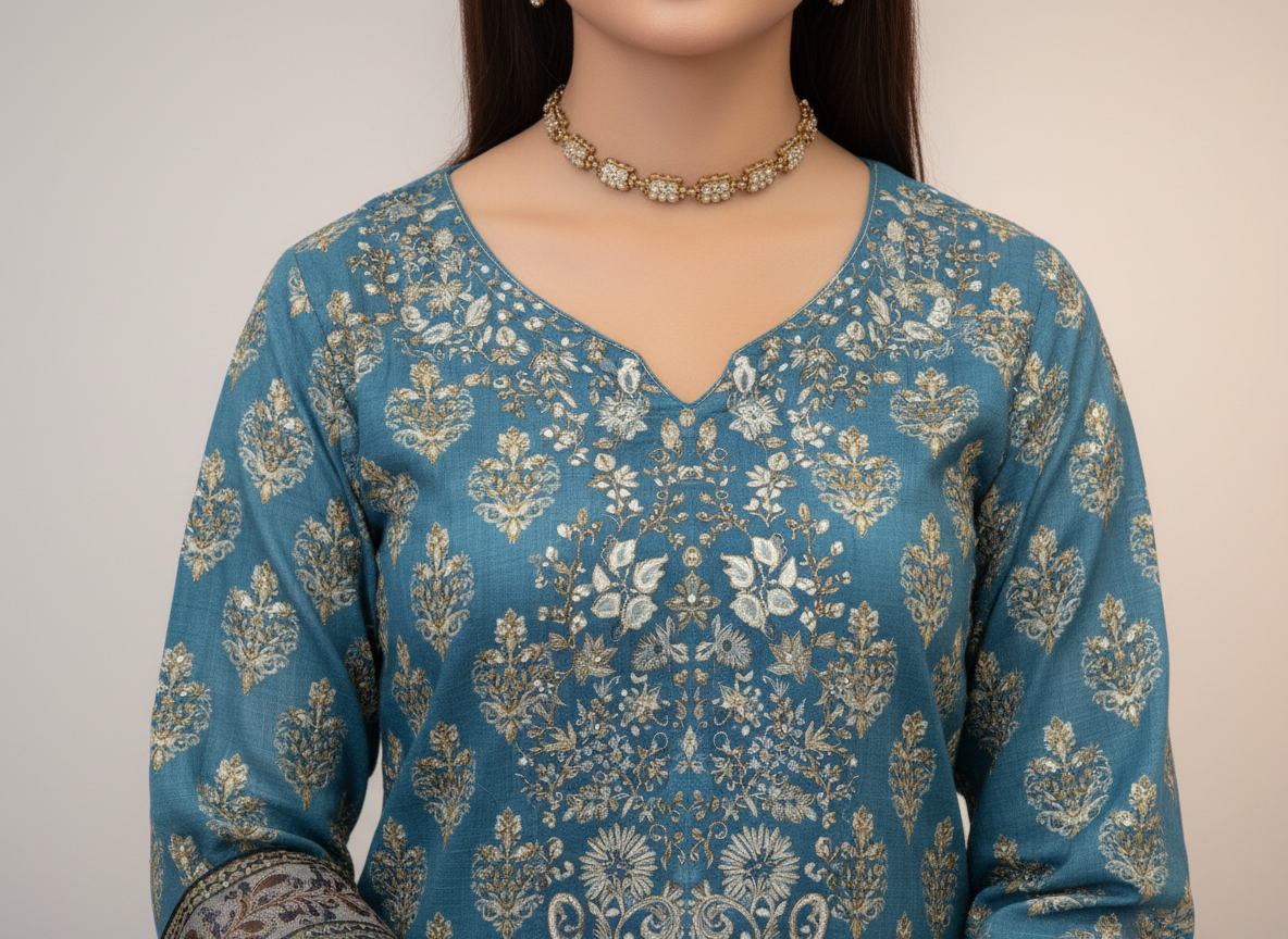 Soni Luxury Lawn 02 – Ensemble brodé 3 pièces pour femme