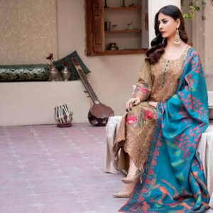 Original Khaddar Soni Embroidered 3-Piece Suit