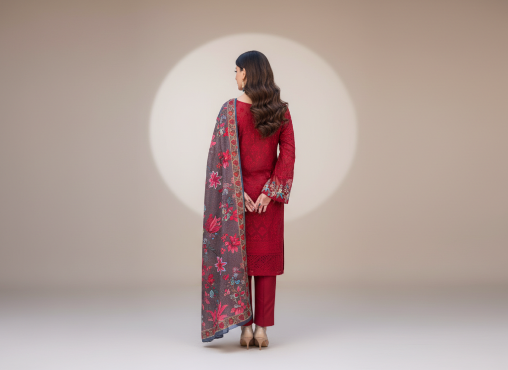 original khaddar soni embroidered 3 piece suit