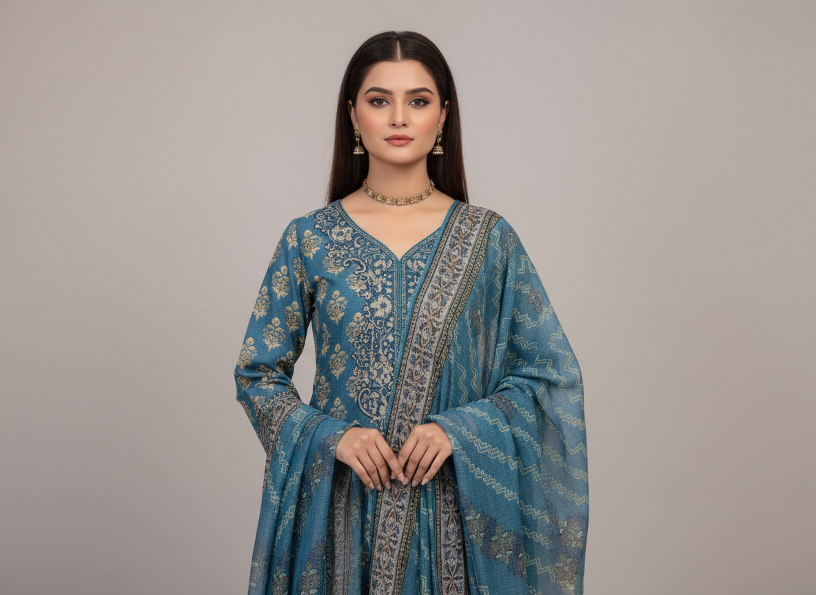 Soni luxury lawn Premium Ready-to-Wear 02-Lawn Dress for Women