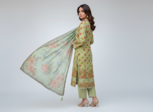 Haya Noor Embroidered Slub Linen stitched 3 Piece Suit 05