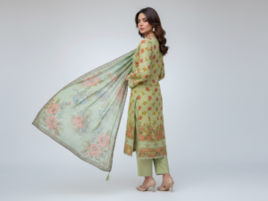 Haya Noor Embroidered Slub Linen stitched 3 Piece Suit 05