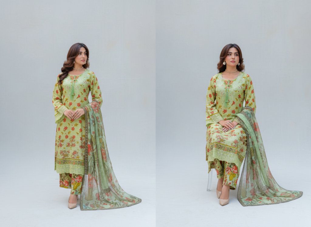 haya noor embroidered slub linen stitched 3 piece suit 05 winter collection