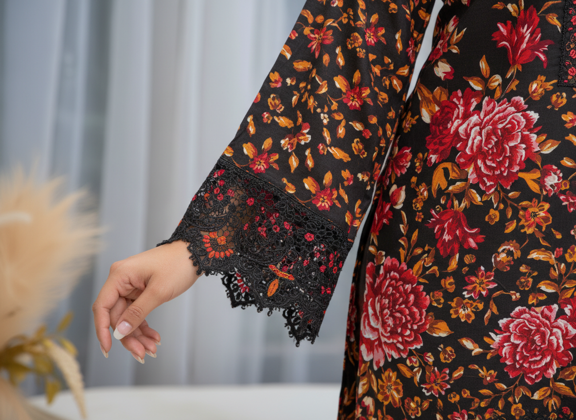 haya noor embroidered slub linen stitched 3 piece suit 04 winter collection